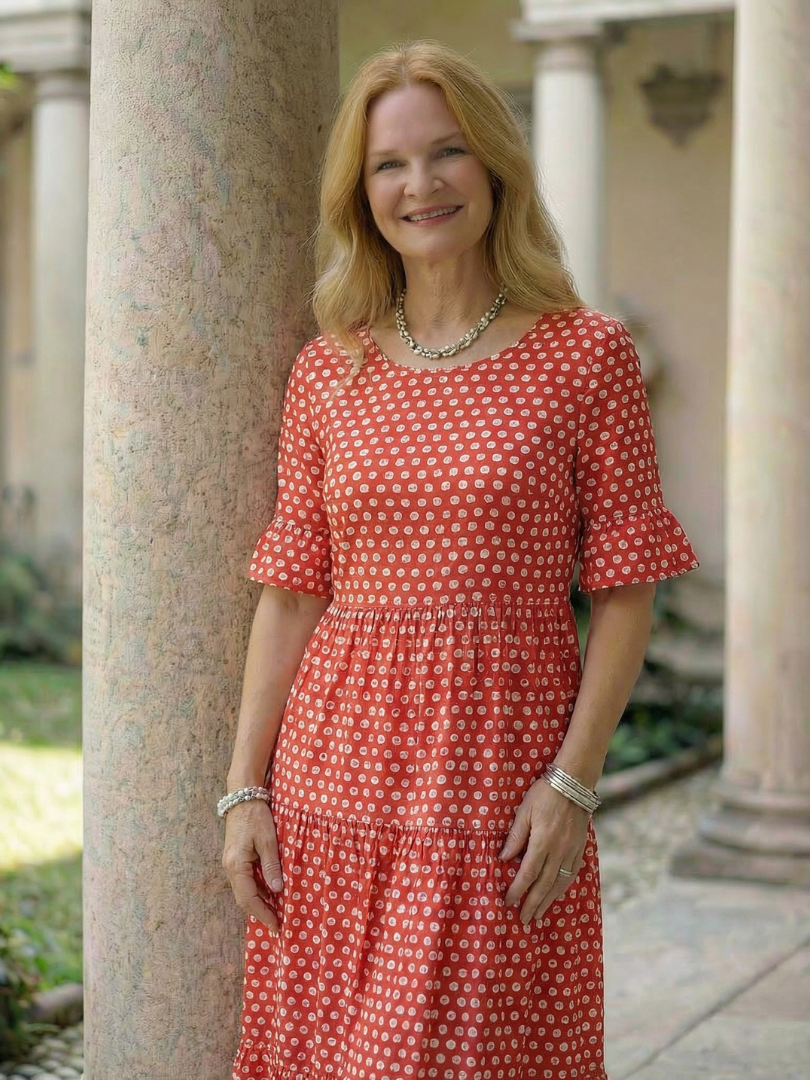 Arlo | Polka Dot Tiered Midi Dress