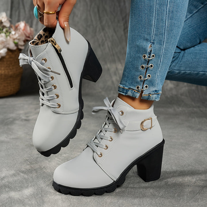 Ember - Lace Up Buckle Ankle Boot