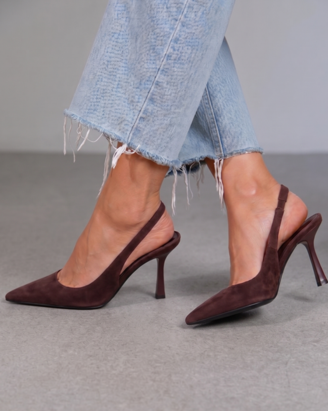 Aria - Pointed Toe Slingback Heels