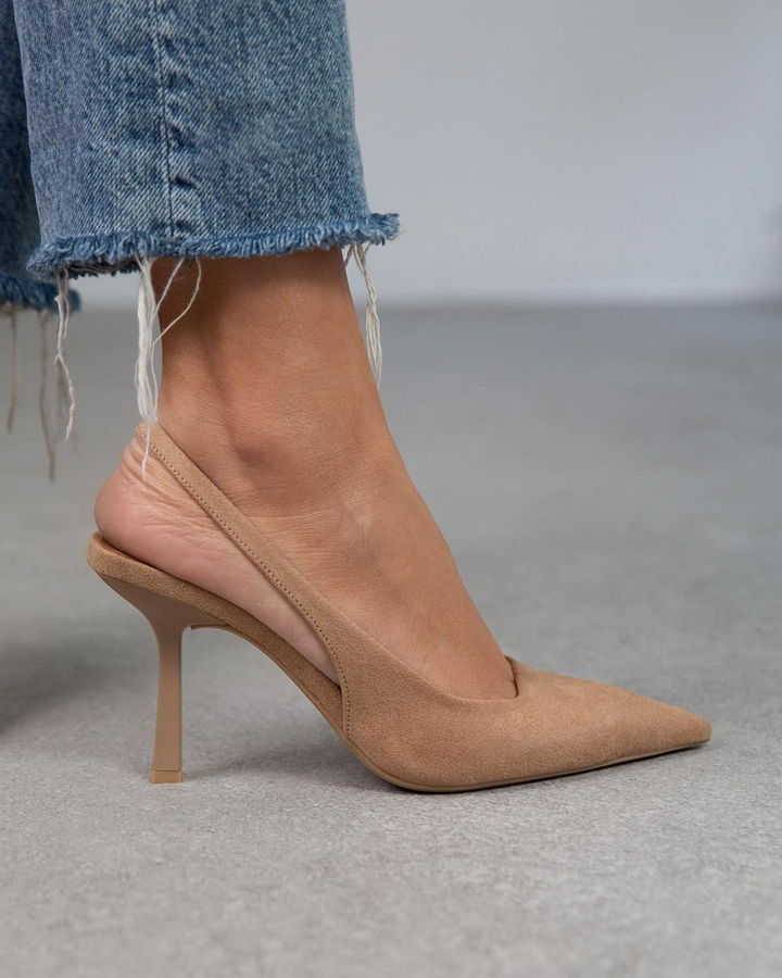 Aria - Pointed Toe Slingback Heels