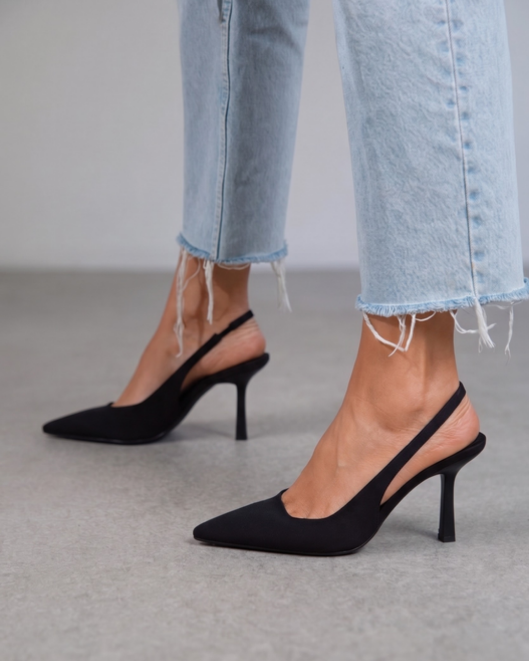 Aria - Pointed Toe Slingback Heels