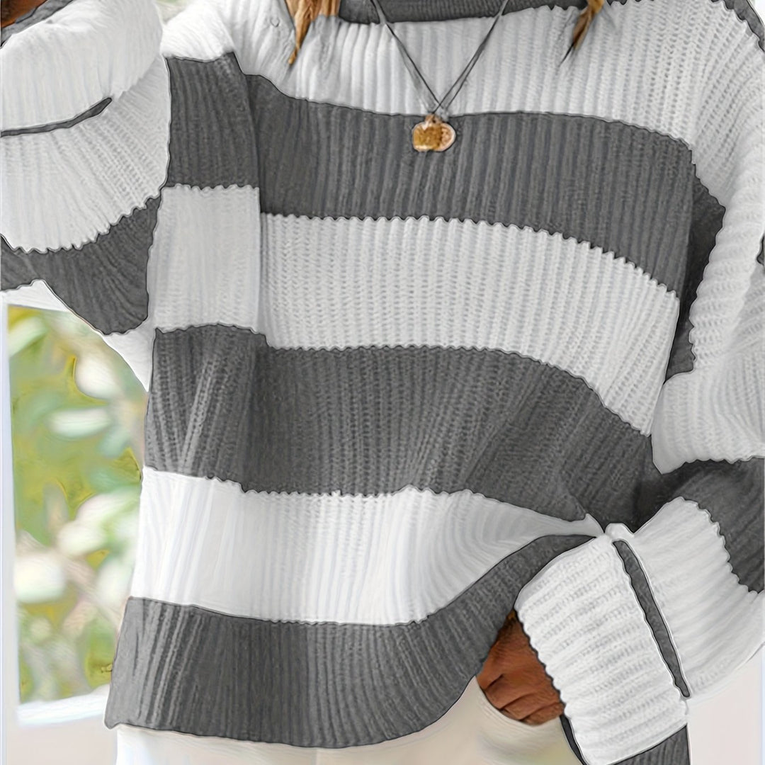 Isla - Drop Shoulder Rib-Knit Pullover