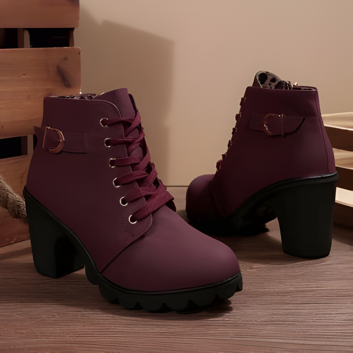 Ember - Lace Up Buckle Ankle Boot
