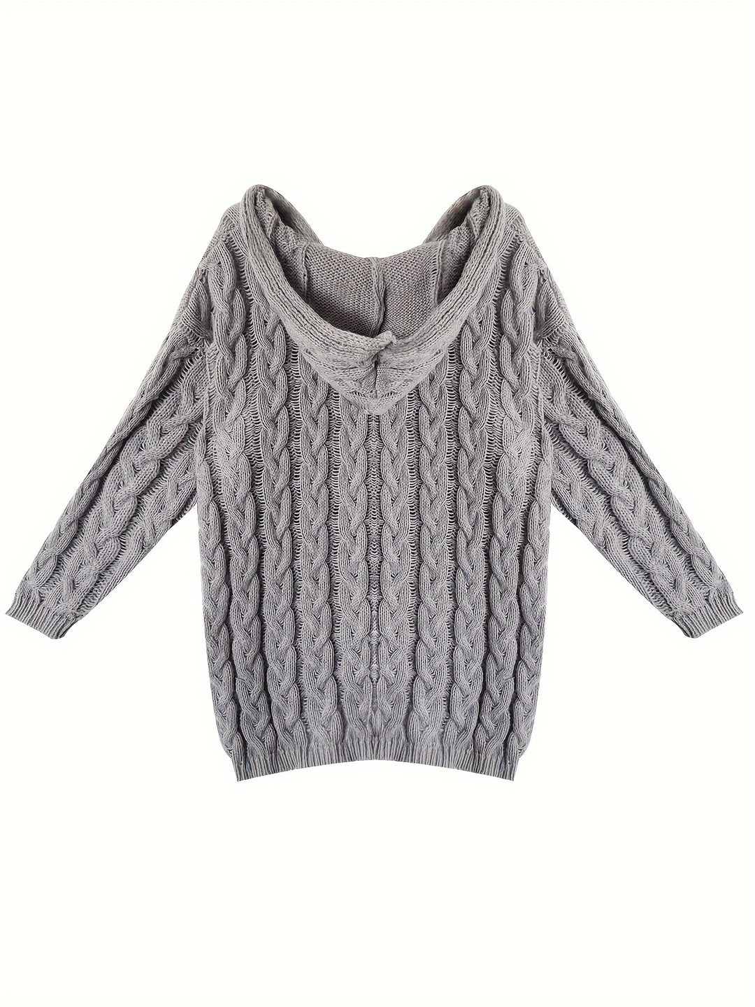 Zara - Plus Size Cable Knit Hoodie