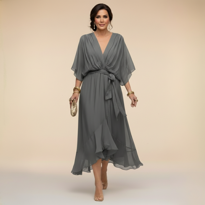 Sorena - Elegant V-Neck Maxi Dress