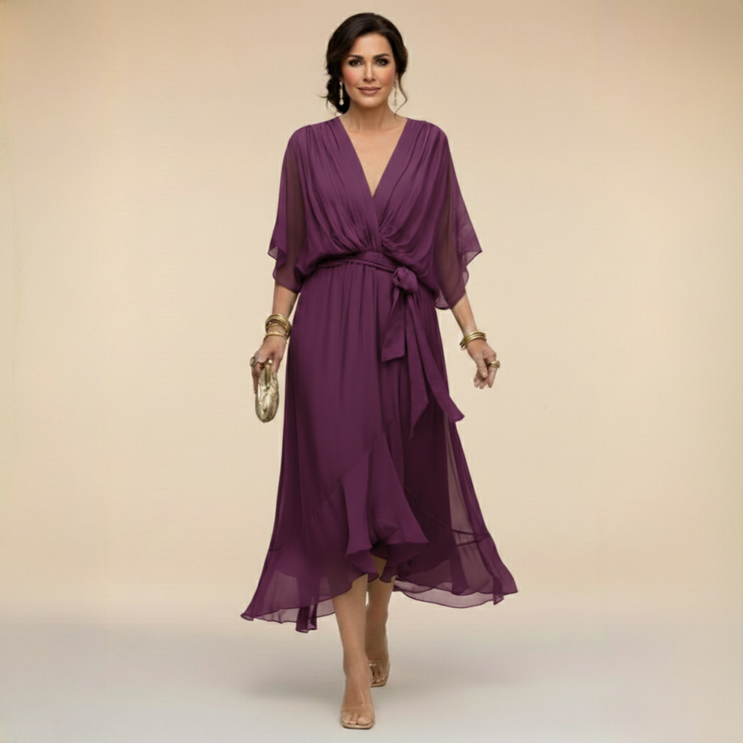 Sorena - Elegant V-Neck Maxi Dress