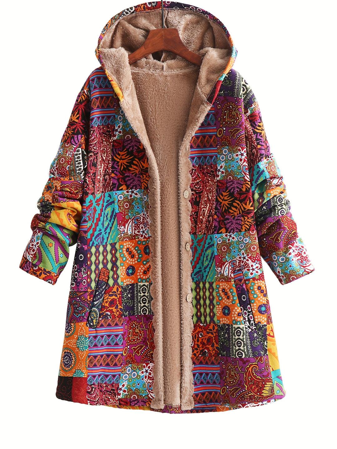 Nova - Oversized Hooded Plush Coat