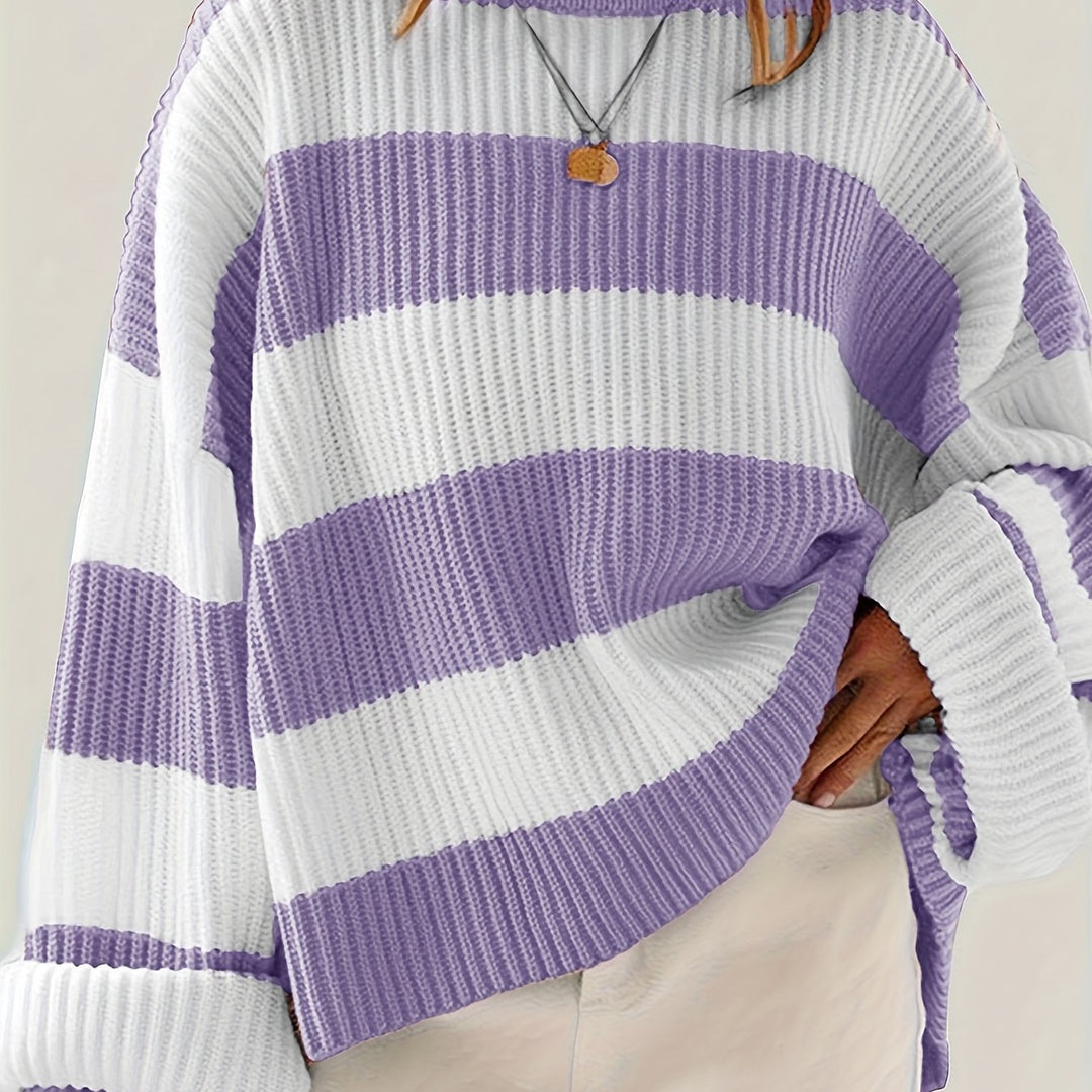 Isla - Drop Shoulder Rib-Knit Pullover