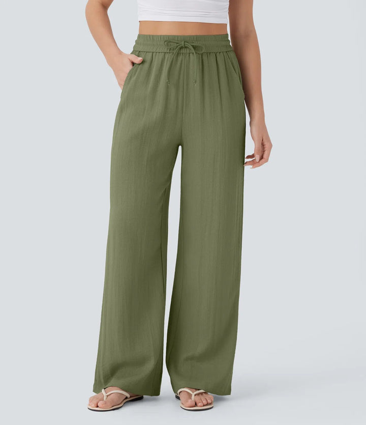 Maya - High-Waisted Wide-Leg Pants