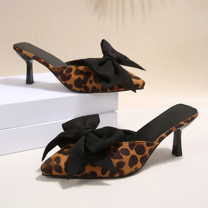 Sienna - Leopard Bow Heels