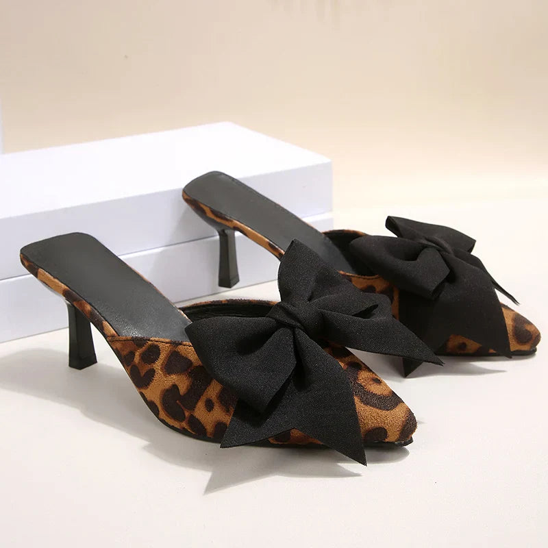 Sienna - Leopard Bow Heels