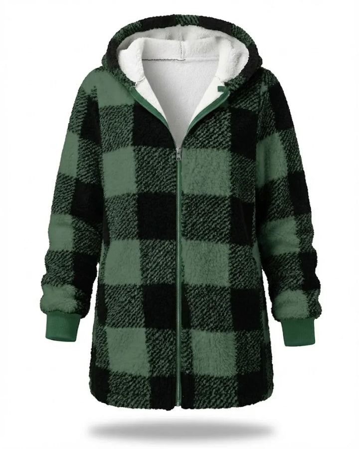Sarah - Oversized Plaid Coat