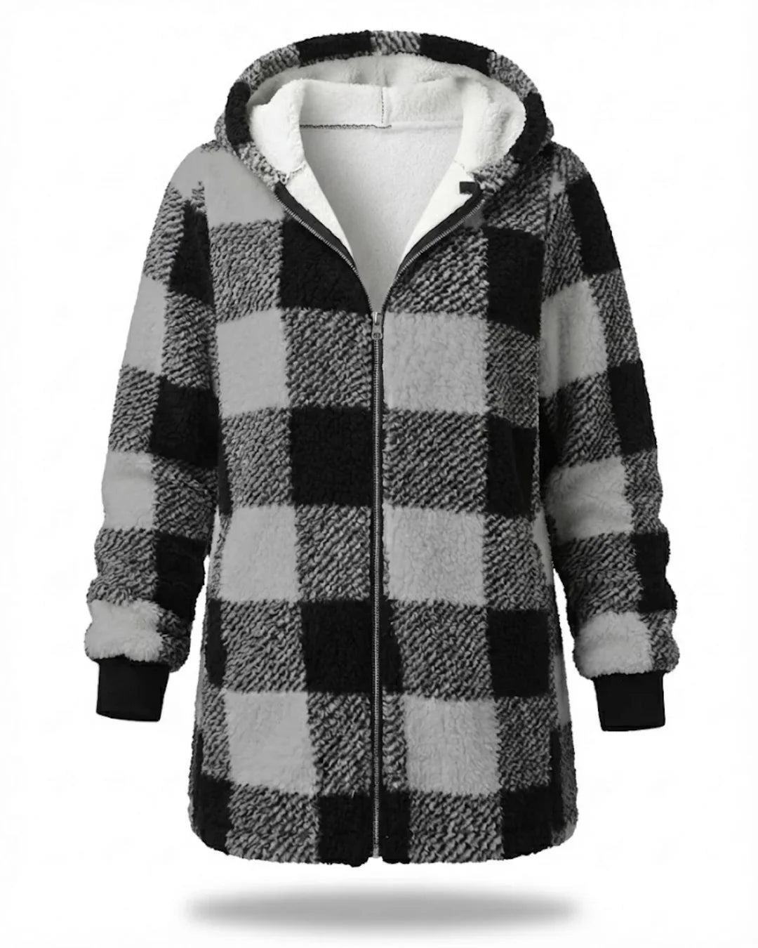 Sarah - Oversized Plaid Coat