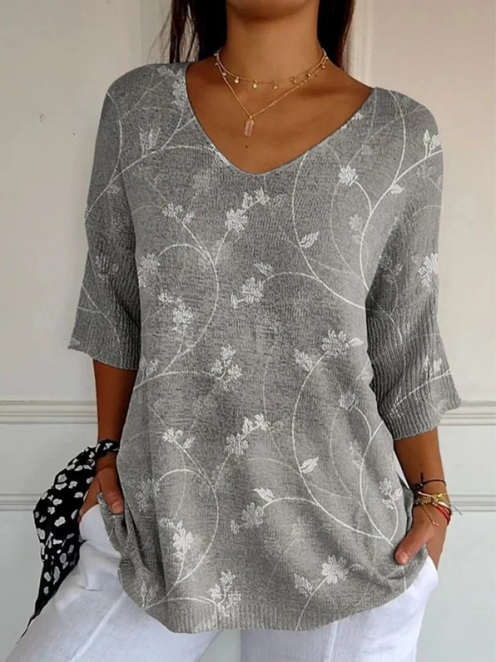 Vintage Floral Knit Top