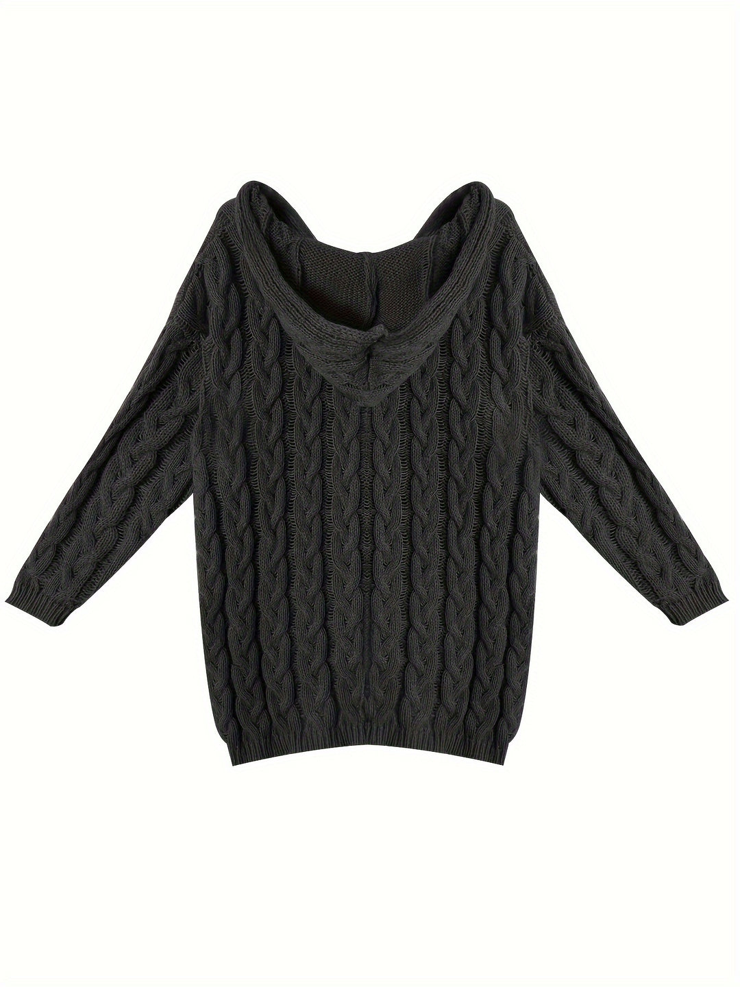 Zara - Plus Size Cable Knit Hoodie