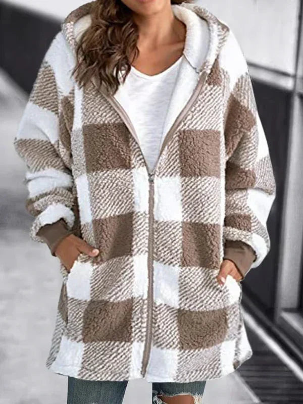 Sarah - Oversized Plaid Coat